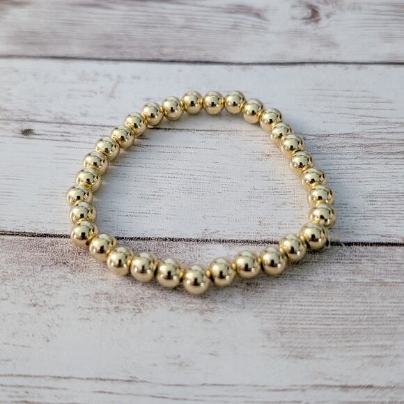 Vintage Gold Tone Stretch Bracelet - Picture 2 of 5